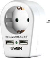 Сетевой фильтр Sven SF-S1U (1 розетка, белый) - 