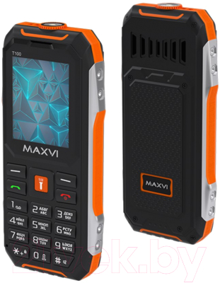 Мобильный телефон Maxvi T100 (оранжевый)