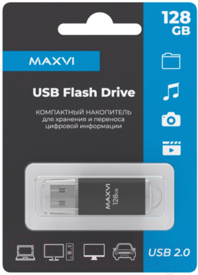 Usb flash накопитель Maxvi MP 128GB 2.0 (черный)