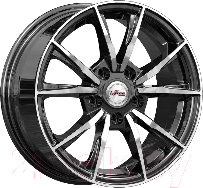 Литой диск iFree Сион 15x6.5" 5x114.3мм DIA 60.1мм ET 39мм Блэк джек