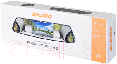 Видеорегистратор-зеркало Digma FreeDrive 214 Night FHD (черный)