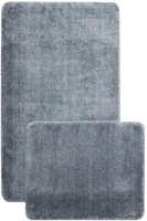 Набор ковриков для ванной и туалета Gokyildiz Soft Micro 50x80+50x40 / DUZ-7039-DARK-GRAY - 