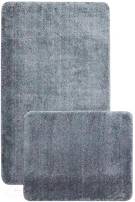 Набор ковриков для ванной и туалета Gokyildiz Soft Micro 50x80+50x40 / DUZ-7039-DARK-GRAY