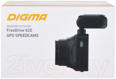 Автомобильный видеорегистратор Digma FreeDrive 620 GPS Speedcams (черный)