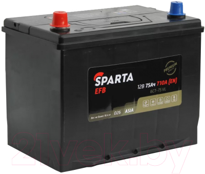 Автомобильный аккумулятор SPARTA EFB Asia 6СТ-75 Рус 710A (75 А/ч)