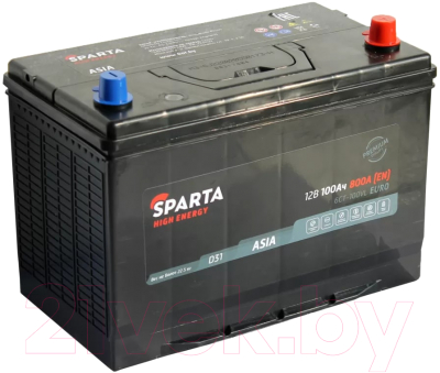 Автомобильный аккумулятор SPARTA High Energy Asia 6СТ-100 Евро 800A (100 А/ч)