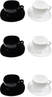 Набор для чая/кофе Lavenir FXB210-12 / 99219 (белый/черный) - 