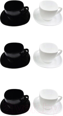 Набор для чая/кофе Lavenir FXB210-12 / 99219 (белый/черный)