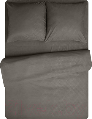 Комплект постельного белья Amore Mio Мако-сатин Cross Микрофибра 1.5 / 58258 (коричневый)
