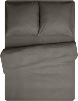 Комплект постельного белья Amore Mio Мако-сатин Cross Микрофибра Евро / 58260 (коричневый) - 