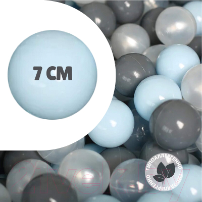 Шары для сухого бассейна Romana 3-602 (150шт, голубой/серый/жемчужный/прозрачный)