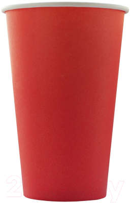 Набор бумажных стаканов Паксервис 400мл / HB90-530 (800шт, красный)