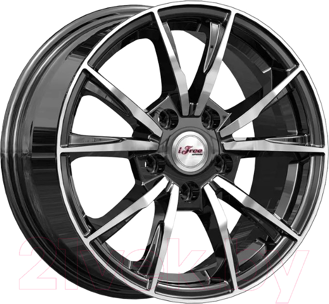 Литой диск iFree Сион 15x6.5" 5x108мм DIA 63.35мм ET 45мм Блэк джек