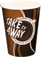 Набор бумажных стаканов Liga Pack 350мл (Coffee Take Away, 1000шт) - 
