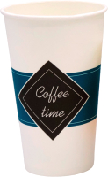 Набор бумажных стаканов Liga Pack 400мл (Coffee Time, 1000шт) - 