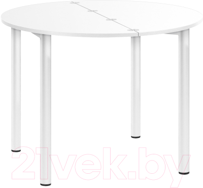 Обеденный стол Millwood Далис 1 (белый/металл белый)