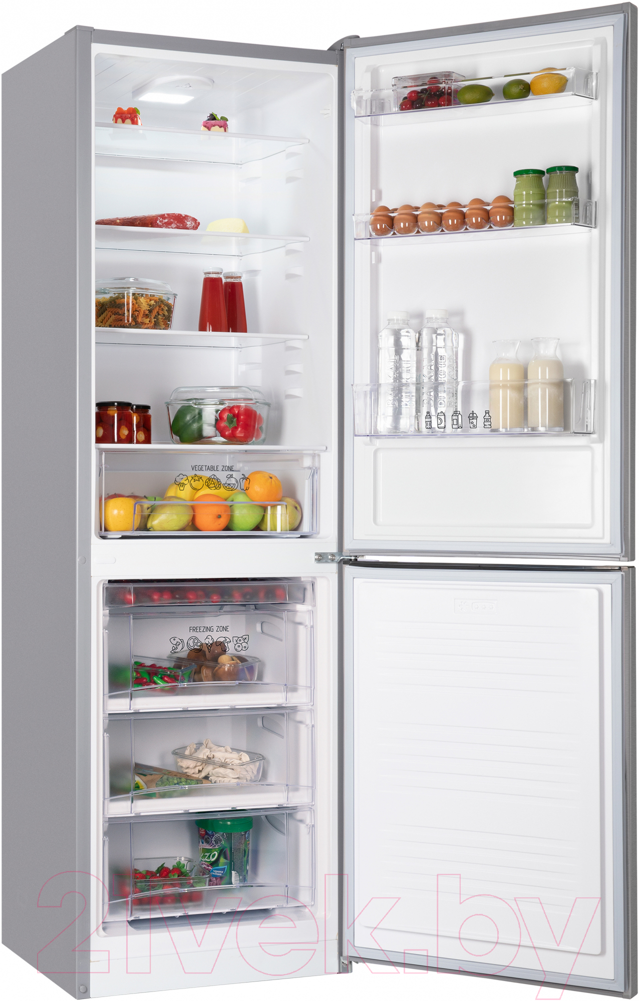 Холодильник с морозильником Nordfrost NRB 162NF X