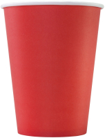 Набор бумажных стаканов Паксервис 300мл / НВ90-430 (800шт, красный) - 
