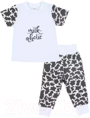 Комплект одежды для малышей Rant Milk-Aholic со штанишками / 2-81 (белый, р.80)