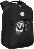 Школьный рюкзак Grizzly RB-456-3 (черный/салатовый) - 