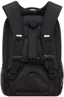 Школьный рюкзак Grizzly RB-456-3 (черный/салатовый)