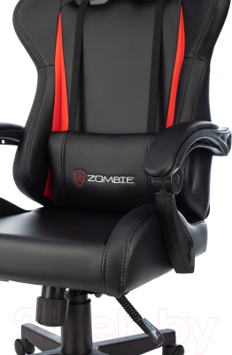 Кресло геймерское Бюрократ Zombie Game Tetra (черный/красный)