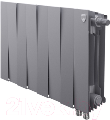 Радиатор биметаллический Royal Thermo PianoForte 300 VDR Silver Satin (8 секций)