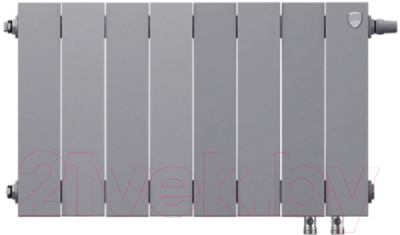 Радиатор биметаллический Royal Thermo PianoForte 300 VDR Silver Satin (8 секций)