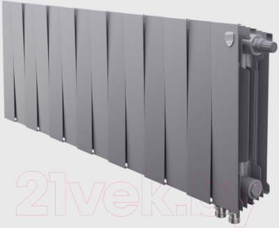 Радиатор биметаллический Royal Thermo PianoForte 300 VDR Silver Satin (14 секций)