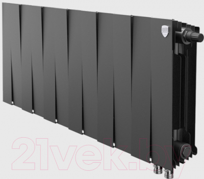 Радиатор биметаллический Royal Thermo PianoForte 300 VDR Noir Sable (12 секций)