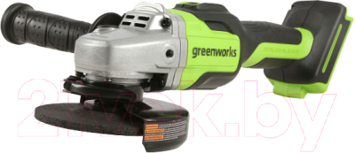 Угловая шлифовальная машина Greenworks GD24AG бесщеточная 24V / 3200207 (без АКБ и ЗУ)