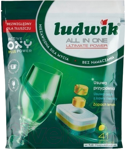 Таблетки для посудомоечных машин Ludwik All In One Lemon Doypack