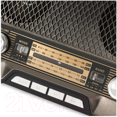 Радиоприемник Hyundai H-PSR156 (коричневый)