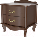 Миниатюра изображения товара Прикроватная тумба Мебелик Джульетта 2 ящика (орех)