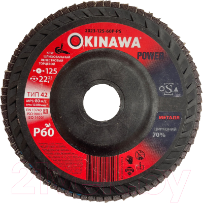 Шлифовальный круг Okinawa 125-60P-PS