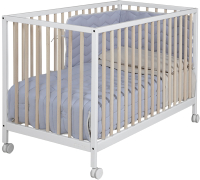 Детская кроватка Micuna Mountain 60x120 (White/Natural Wax) - 