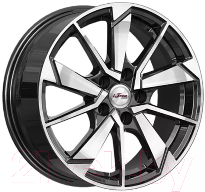Литой диск iFree Зиплайн 16x6.5" 5x112мм DIA 57.1мм ET 33мм Блэк джек