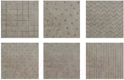 Декоративная плитка Axima Адажио матовый орнамент микс декор (200x200, бежевый)