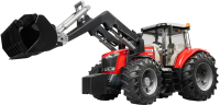 Трактор игрушечный Bruder Massey Ferguson 7624 с погрузчиком / 03047 - 