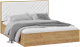 Двуспальная кровать ТриЯ Хилтон универсальная тип 1 160x200 (дуб крафт золотой/белый) - 