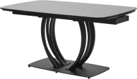 Обеденный стол M-City Matera 160 KL-136 / 614M04927 (серый мрамор матовый/черный) - 