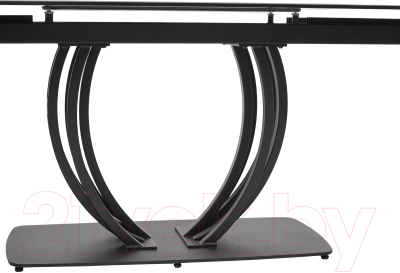 Обеденный стол M-City Matera 160 KL-136 / 614M04927 (серый мрамор матовый/черный)