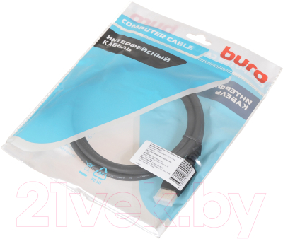 Кабель Buro BHP-DPP-1.4-1.5 (1.5м, черный)