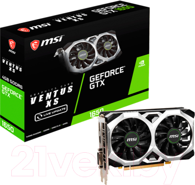 Видеокарта MSI GeForce GTX 1650 D6 Ventus XS V1 GDDR6