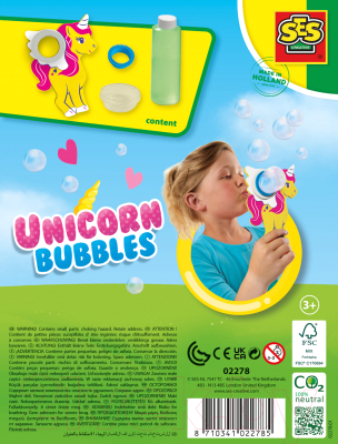 Набор мыльных пузырей SES Creative В форме единорога / 02278