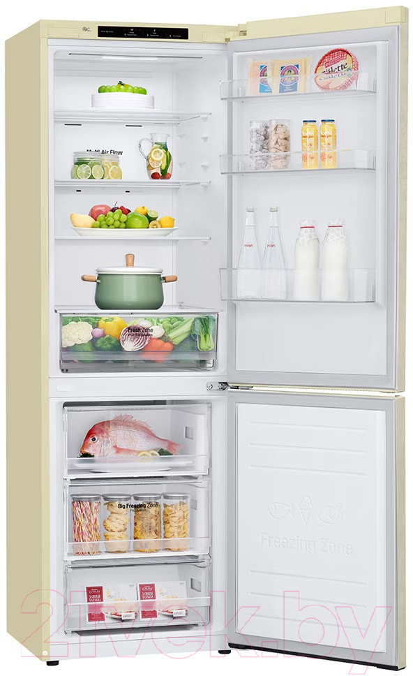 Холодильник с морозильником LG GC-B459SECL