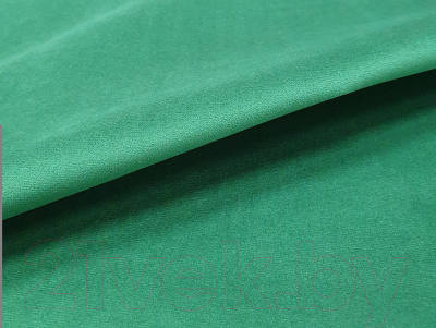 Диван П-образный Лига Диванов Дубай полки справа (велюр зеленый/экокожа коричневый)