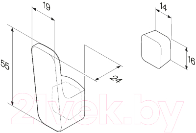 Крючок для ванной AM.PM Func A8F35500