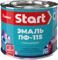 Эмаль START ПФ-115 (1.8кг, бордовый) - 