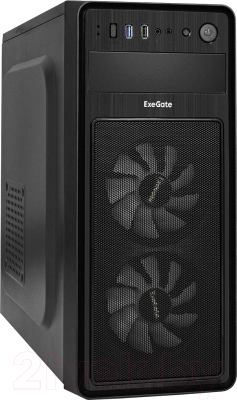 Корпус для компьютера ExeGate EVO-5017 / EX289007RUS (черный, без БП)
